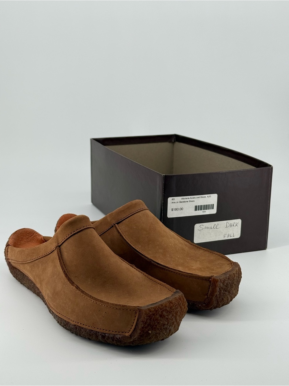 Women's Amy Jo Gladstone Brown Suede Slip-On Clog Slippers